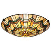 Plafoniera Tiffany Alcott Acciaio Bronzo Valiant 2 Luci E27