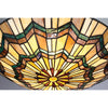 Plafoniera Tiffany Alcott Acciaio Bronzo Valiant 2 Luci E27