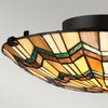 Plafoniera Tiffany Alcott Acciaio Bronzo Valiant 2 Luci E27