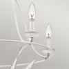 Lampadario Industrial Nordico Bradbury Acciaio Bianco Antico 5 Luci E14