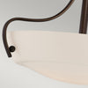 Lampadario Contemporaneo Chantilly Metallo Bronzo Palladiano 3 Luci E27