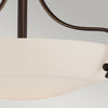 Lampadario Contemporaneo Chantilly Metallo Bronzo Palladiano 3 Luci E27
