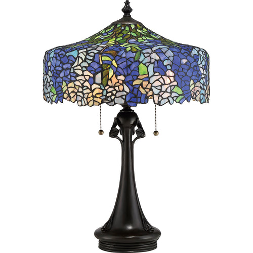 Lampada Da Scrivania Tiffany Coba Light Acciaio Bronzo Vintage 3 Luci E27