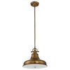 Sospensione Industrial Nordica Emery Metallo Ottone Anticato 1 Luce E27