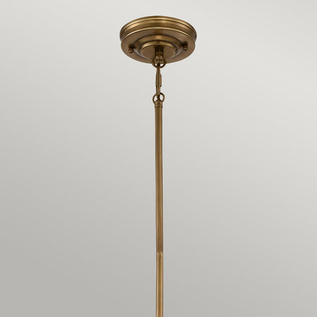 Sospensione Industrial Nordica Emery Metallo Ottone Anticato Piccola 1 Luce E27