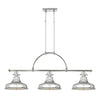 Lampadario Industrial Nordico Emery Metallo Argento Imperiale 3 Luci E27