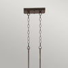 Lampadario Industrial Nordico Emery Metallo Bronzo Palladiano 3 Luci E27