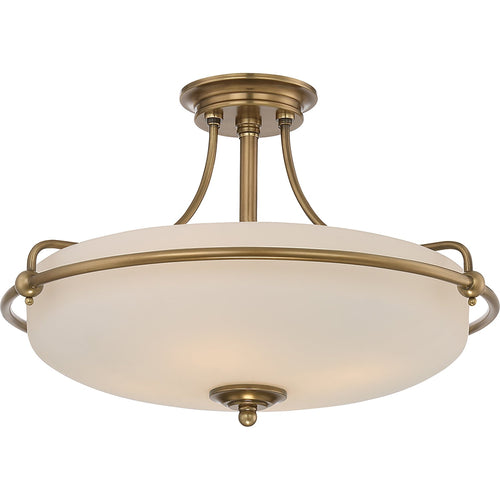 Lampadario Contemporaneo Griffin Metallo Ottone Anticato 4 Luci E27