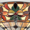 Appliques - Lampade Da Parete Tiffany Kami Metallo Bronzo Vintage 2 Luci E14
