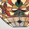 Appliques - Lampade Da Parete Tiffany Kami Metallo Bronzo Vintage 2 Luci E14