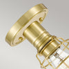 Plafoniera Industrial Nordica Mixon Acciaio Ottone Spazzolato 1 Luce E27