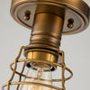 Plafoniera Industrial Nordica Mixon Acciaio Ottone Anticato 1 Luce E27