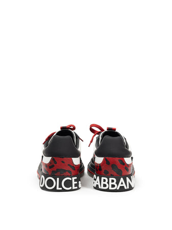 Dolce &amp; Gabbana Sneakers basse Portofino in Pelle da uomo