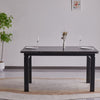 Tavolo Antares con gambe in metallo e piano in marmo, design moderno, 140/200 x 90 x h 76 cm
