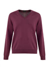 Tom Ford Maglione V-Neck in Seta Viola da uomo