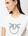 Pinko QUENTIN T-SHIRT JERSEY LOGO 25 da donna