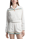 CASABLANCA Giacca bianca con patch logo Casablanca da donna