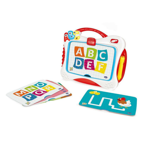 CHICCO Lavagna Leggi & Scrivi - Lavagna Cancellabile Bambini con Schermo LCD e Set di Carte, Esercizi di Pre-Scrittura e Disegno Libero, Ispirato al Metodo Montessori, Percorso educativo pregrafismo - Giochi Educativi