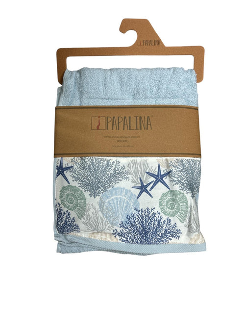 Set Asciugamani 1+1 Papalina Belfort in Spugna di Cotone – Balza Stampata – Made in Italy