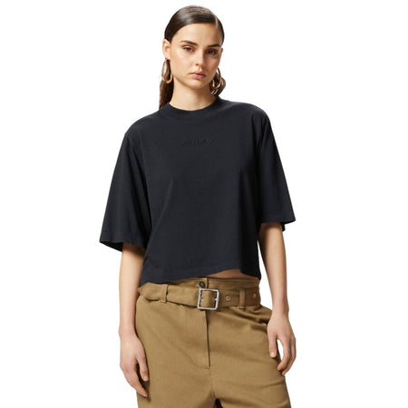 Pinko t-shirt donna pinko - miamey t-shirt jersey ricamo - nero da donna