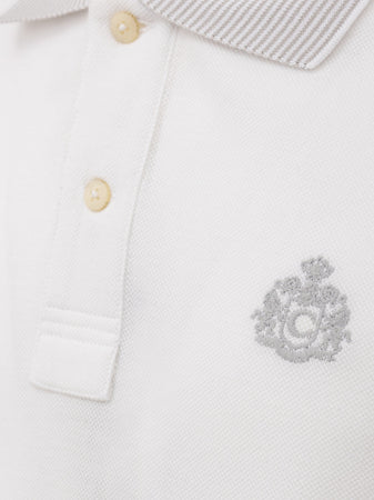 CANALI Polo Canali bianco manica corta da uomo