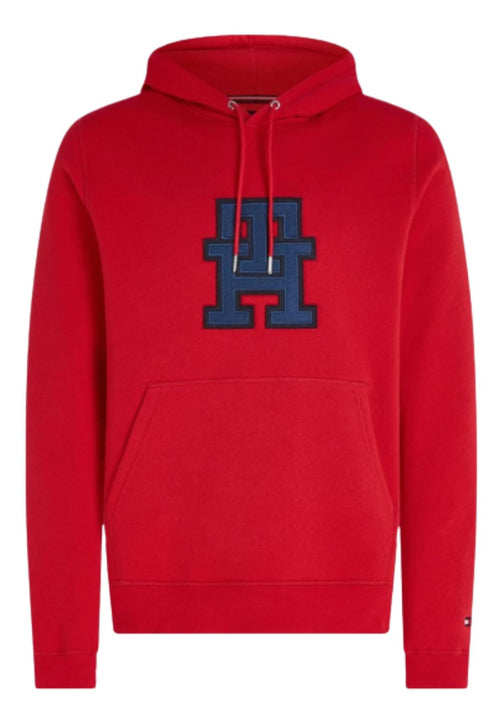 Tommy Hilfiger FELPA MONOGRAM APPLIQUE HOODIE da uomo