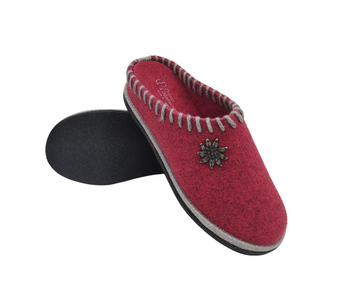 Le Originali Tirolesi Ciabatte Donna in Vera Lana Cotta, Pantofole Invernali 100% Made in Italy, Artigianato Ecosostenibil