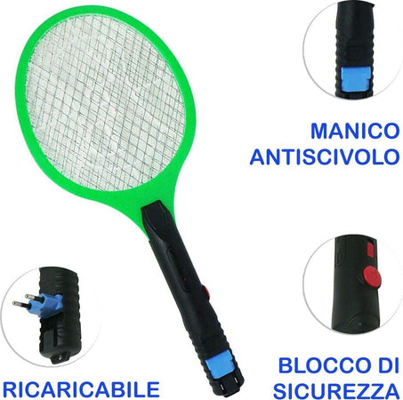 RACCHETTA ELETTRICA AMMAZZA INSETTI MOSCHE ZANZARE RICARICABILE 220V Giardino e giardinaggio/Giardinaggio/Prodotti fitosanitari e pesticidi/Accessori/Lampadine fulmina-insetti di ricambio Zencoccostore - Formia, Commerciovirtuoso.it