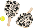 Racchette-Da-Spiaggia-Legno-Con-Pallina-Tennis-Globo