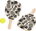 Racchette-Da-Spiaggia-Legno-Con-Pallina-Tennis-Globo