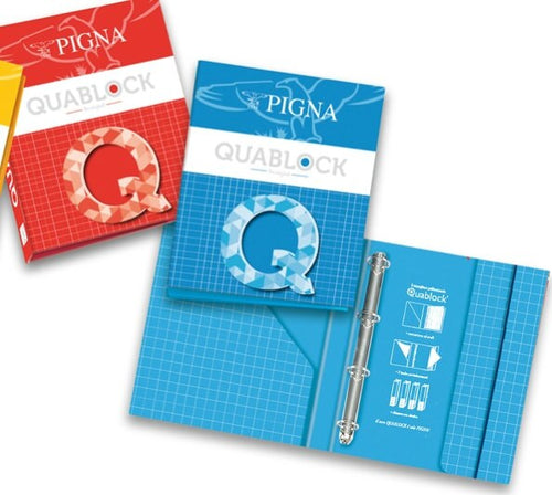 Raccoglitore ad anelli Quablock - 26x32cm - 4 anelli - dorso 4cm - Pigna Cancelleria e prodotti per ufficio/Archivio ufficio e accessori per scrivania/Raccoglitori e accessori per raccoglitori/Raccoglitori/Raccoglitori ad anelli Eurocartuccia - Pavullo, Commerciovirtuoso.it