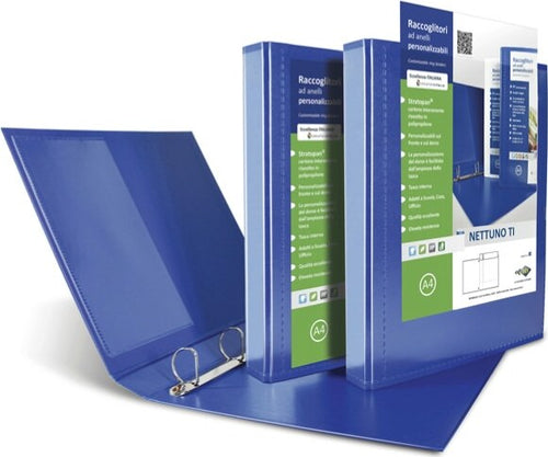 Raccoglitore Nettuno Ti 4D - personalizzabile - dorso 3 5 cm - 22x30 cm - A4 - blu - Sei Rota Cancelleria e prodotti per ufficio/Archivio ufficio e accessori per scrivania/Raccoglitori e accessori per raccoglitori/Raccoglitori/Raccoglitori a leva per documenti Eurocartuccia - Pavullo, Commerciovirtuoso.it