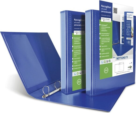 Raccoglitore Nettuno Ti 4D - personalizzabile - dorso 3 5 cm - 22x30 cm - A4 - blu - Sei Rota Cancelleria e prodotti per ufficio/Archivio ufficio e accessori per scrivania/Raccoglitori e accessori per raccoglitori/Raccoglitori/Raccoglitori a leva per documenti Eurocartuccia - Pavullo, Commerciovirtuoso.it
