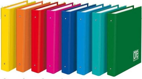 Raccoglitore One Color - A5 - 18 x 22 cm - dorso 3 cm - 4 anelli 25 mm - colori assortiti - Blasetti [multipack] 6 pezzi Cancelleria e prodotti per ufficio/Archivio ufficio e accessori per scrivania/Raccoglitori e accessori per raccoglitori/Raccoglitori/Raccoglitori ad anelli Eurocartuccia - Pavullo, Commerciovirtuoso.it