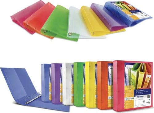 Raccoglitore personalizzabile Myto TI - 4 anelli a D 17 mm - dorso 2 5 cm - 22x30 cm - colori assortiti - Sei Rota [multipack] 20 pezzi Cancelleria e prodotti per ufficio/Archivio ufficio e accessori per scrivania/Raccoglitori e accessori per raccoglitori/Raccoglitori/Raccoglitori a leva per documenti Eurocartuccia - Pavullo, Commerciovirtuoso.it