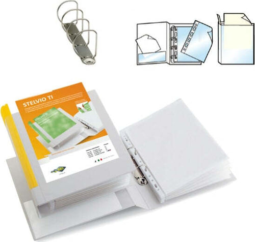 Raccoglitore personalizzabile Stelvio TI - 4 anelli a D 25 mm - dorso 4 cm - 15x21 cm - bianco - Sei Rota Cancelleria e prodotti per ufficio/Archivio ufficio e accessori per scrivania/Raccoglitori e accessori per raccoglitori/Raccoglitori/Raccoglitori a leva per documenti Eurocartuccia - Pavullo, Commerciovirtuoso.it
