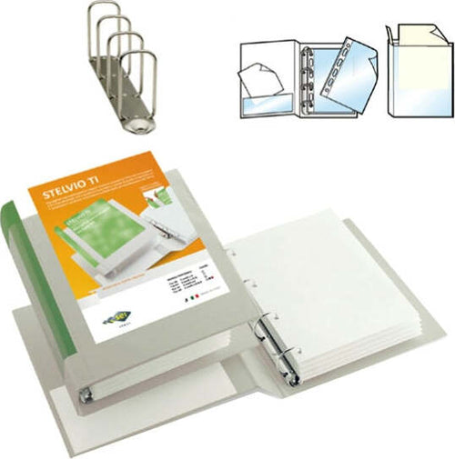 Raccoglitore personalizzabile Stelvio TI - 4 anelli quadri 80 mm - dorso 10 cm - 22x30 cm - bianco - Sei Rota Cancelleria e prodotti per ufficio/Archivio ufficio e accessori per scrivania/Raccoglitori e accessori per raccoglitori/Raccoglitori/Raccoglitori a leva per documenti Eurocartuccia - Pavullo, Commerciovirtuoso.it
