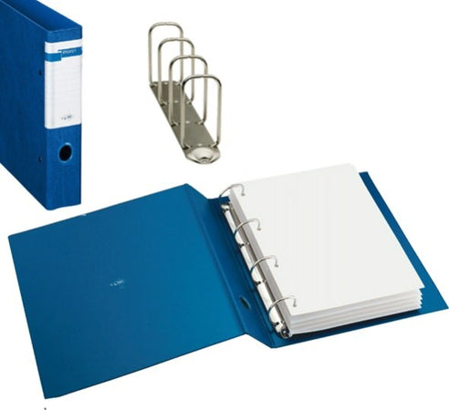 Raccoglitore Stelvio F - 4 anelli quadri 65 mm - dorso 9 cm - 22x30 cm - blu - Sei Rota Cancelleria e prodotti per ufficio/Archivio ufficio e accessori per scrivania/Raccoglitori e accessori per raccoglitori/Raccoglitori/Raccoglitori ad anelli Eurocartuccia - Pavullo, Commerciovirtuoso.it