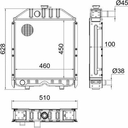 Radiatore adattabile Fiat 5153481 Confezione da 1pz