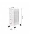 Radiatore Elettrico Ad Olio 9 Elementi Con Rotelle Da 2000w Basso Consumo Stufa