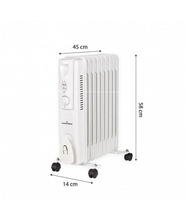 Radiatore Elettrico Ad Olio 9 Elementi Con Rotelle Da 2000w Basso Consumo Stufa