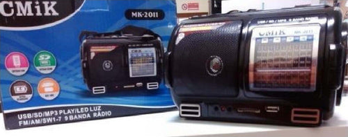 RADIO FM CASSA USB SD MP3 JACK AUX  9 BANDE CON TORCIA A LED NERO Elettronica/Audio e video portatile/Radio Trade Shop italia - Napoli, Commerciovirtuoso.it