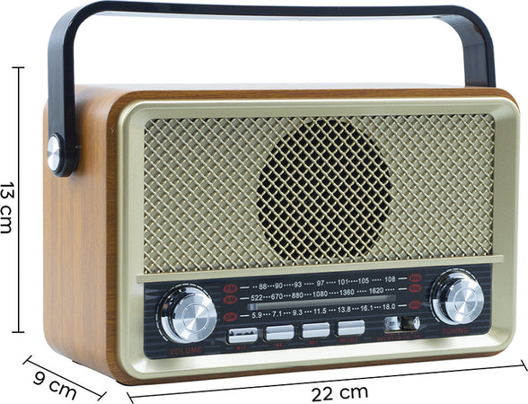Radio Fm Retro Wireless Altoparlante Mp3 Portatile Bluetooth Usb Aux Tf Q-sy500 Elettronica/Audio e video portatile/Accessori/Casse portatili e Docking Station con altoparlanti/Casse portatili Bluetooth Trade Shop italia - Napoli, Commerciovirtuoso.it