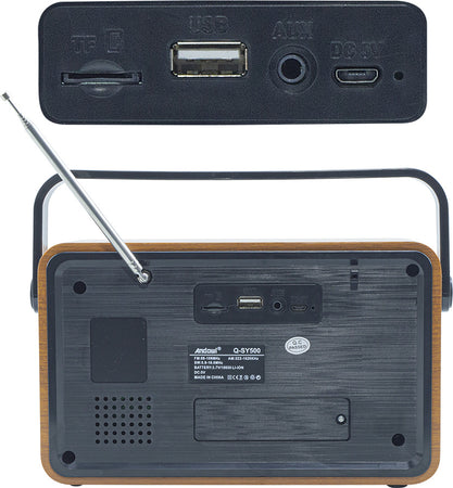 Radio Fm Retro Wireless Altoparlante Mp3 Portatile Bluetooth Usb Aux Tf Q-sy500 Elettronica/Audio e video portatile/Accessori/Casse portatili e Docking Station con altoparlanti/Casse portatili Bluetooth Trade Shop italia - Napoli, Commerciovirtuoso.it