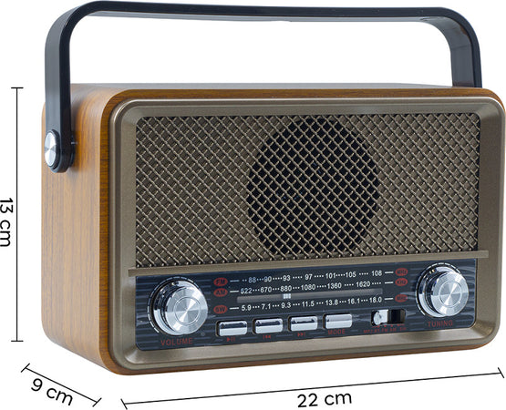 Radio Fm Retro Wireless Altoparlante Mp3 Portatile Bluetooth Usb Aux Tf Q-sy500 Elettronica/Audio e video portatile/Accessori/Casse portatili e Docking Station con altoparlanti/Casse portatili Bluetooth Trade Shop italia - Napoli, Commerciovirtuoso.it