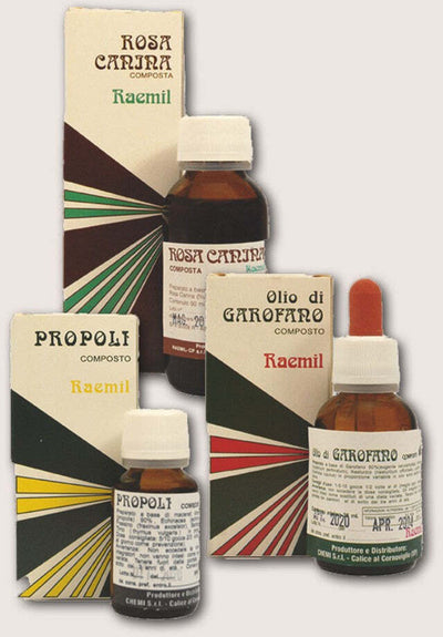 Raemil - Trittico Integratori Alimentari Olio Di Garofano Composto, Propoli Composto, Rosa Canina Composta