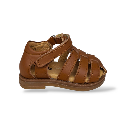 Ragnetto Primi Passi Bambino Pelle Cuoio Semi-Aperto Platis | Taglia 19-30