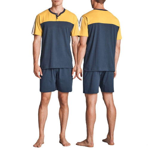 Ragno Pigiama Corto Maniche Corte da Uomo collo Serafino U087ND S18 - Passarelli Biancheria