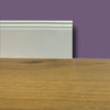 100ml di Battiscopa PREMIUM in legno MASSELLO mod.DUCALE 120x15 laccato bianco RAL 9010  (Avorio) - Eternal Parquet