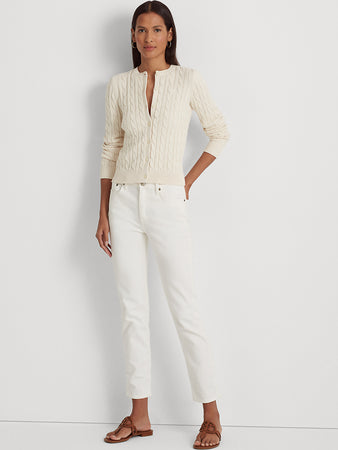 Ralph Lauren Cardigan Trecce donna 100% Cotone Maglione Pullover Con Bottoni Logo Rl Ricamato Moda/Donna/Abbigliamento/Maglioni e cardigan/Cardigan Euforia - Bronte, Commerciovirtuoso.it